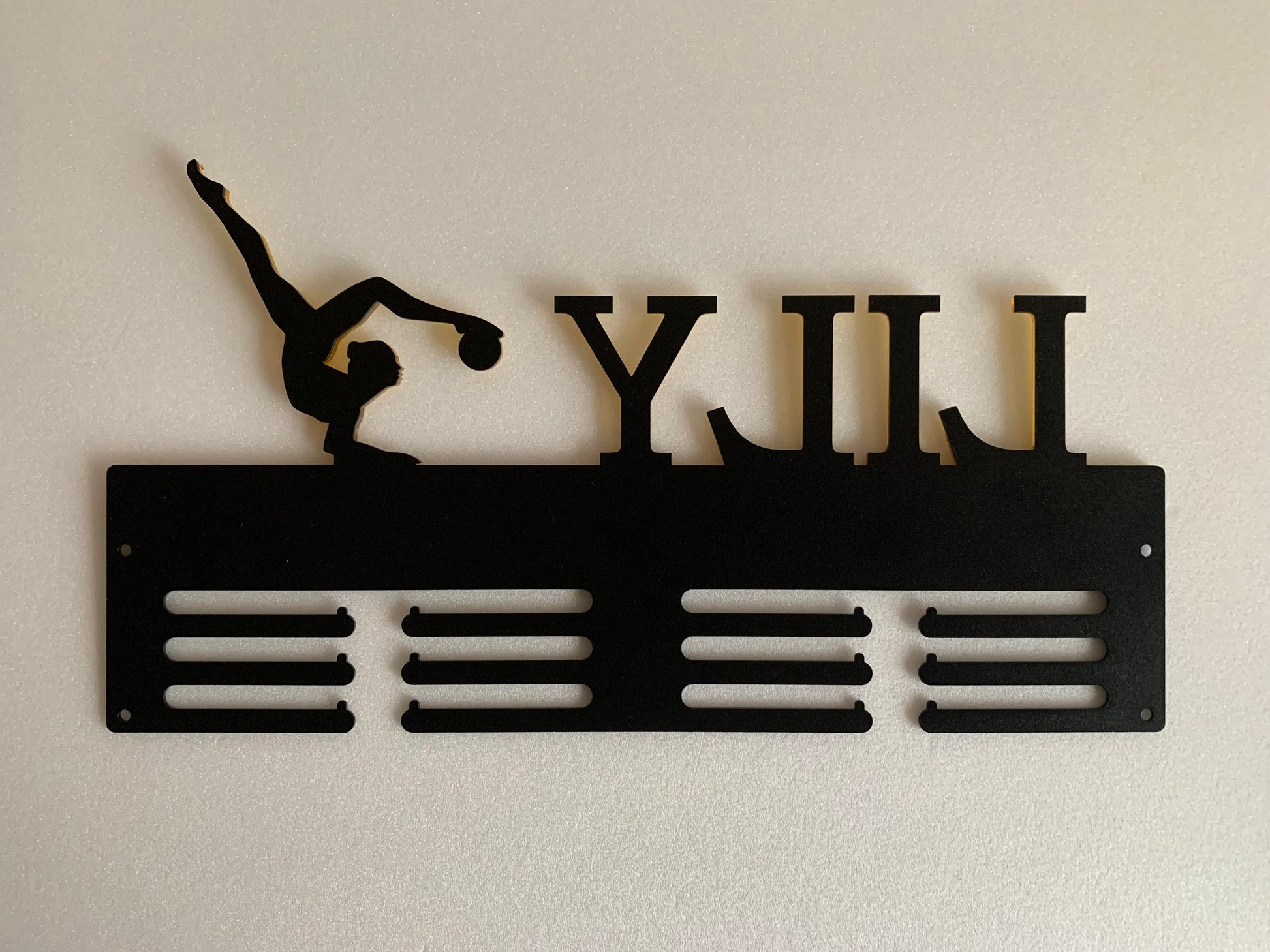 Personalized Gymnastics Medal Holder, Custom Medal Display Rack with Name for Girls