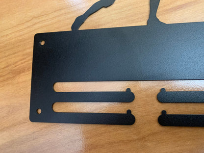 Personalized Hockey Medal Holder - Custom Name Metal Display Rack - Ice Hockey Sports Award Hanger
