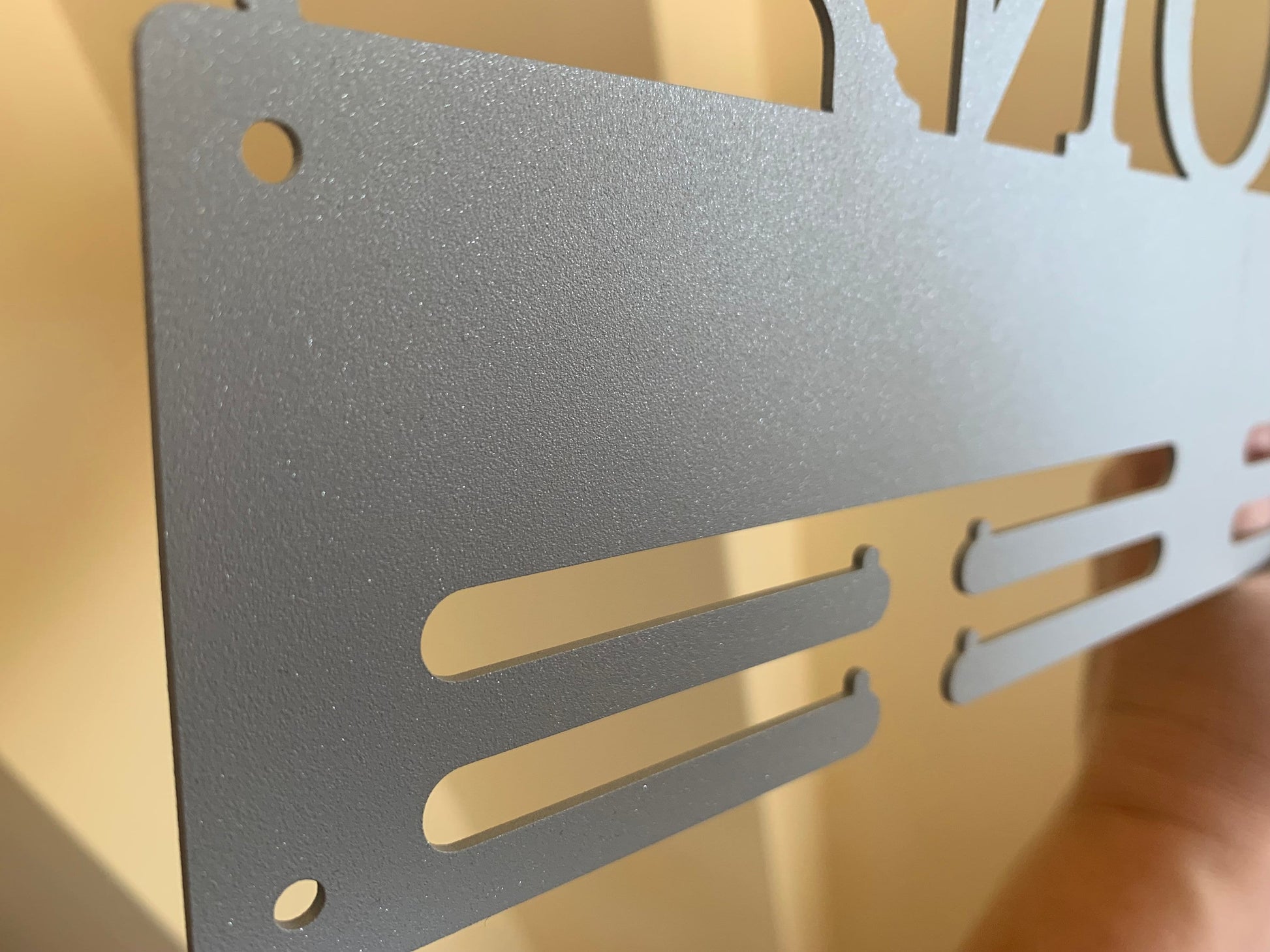 Personalized Running Medal Holder for Couples, Custom Medal Hanger with Two Names