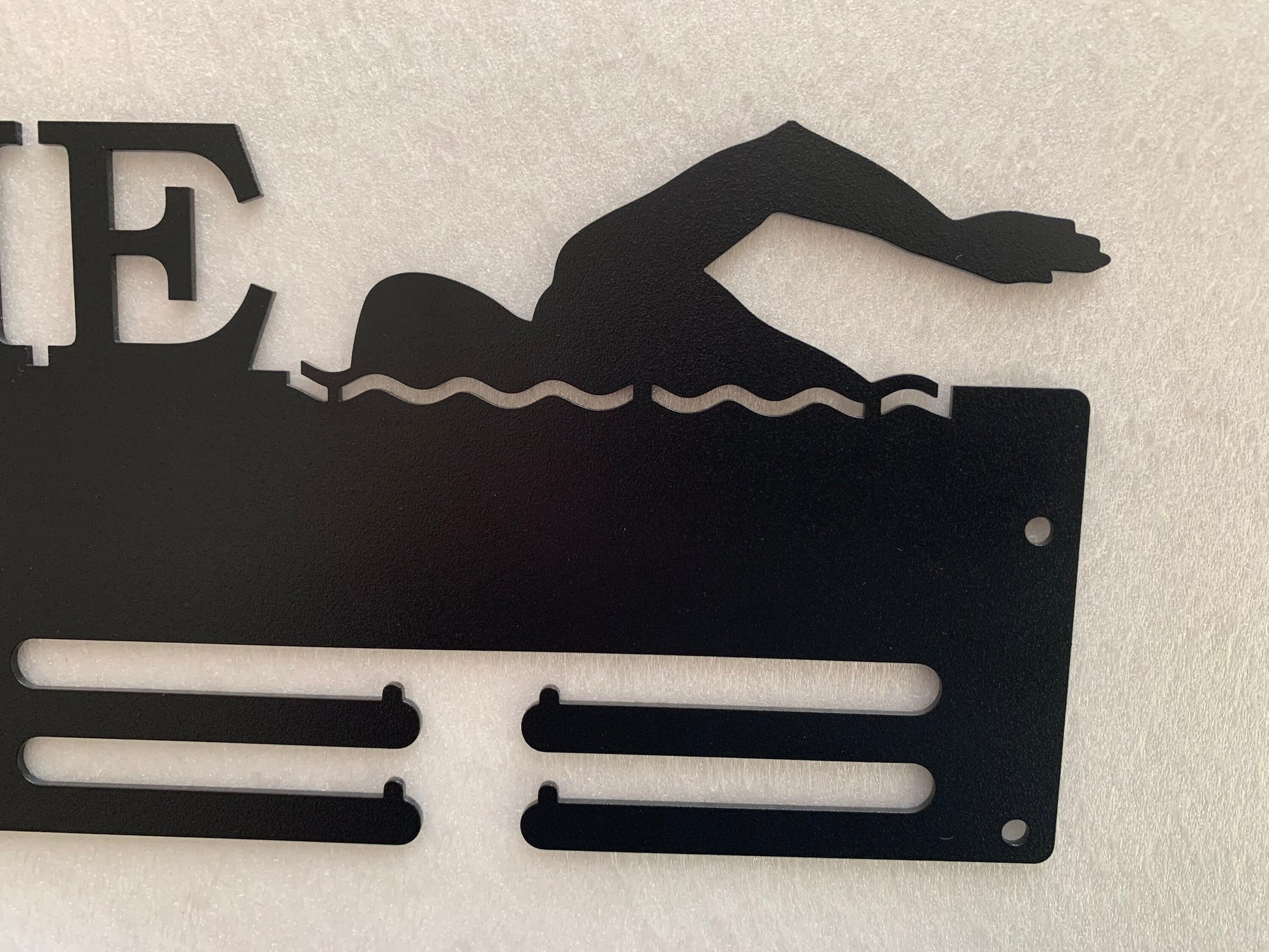 Custom Swimming Medal Holder with Name - Personalized Swim Medal Hanger for Men & Women