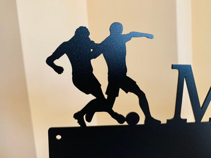 Custom Soccer Medal Hanger - Personalized Medal Holder - Metal Display Rack for Sports Awards