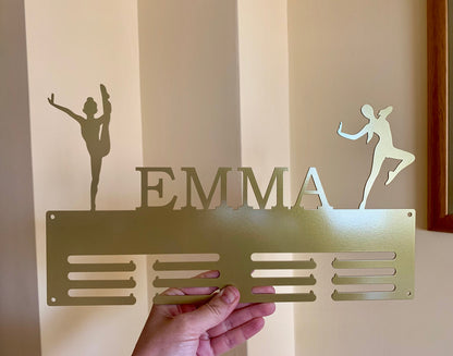 Personalized Dance Medal Holder - Custom Name Dance Hanger - Metal Display Rack for Sports Award