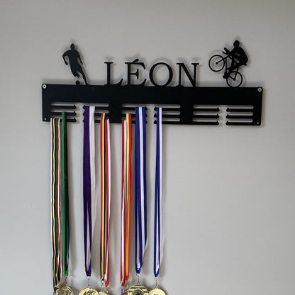 Custom Medal Holder, Personalized Metal Hanger, Sports Medals, Figures & Symbols, Custom Design