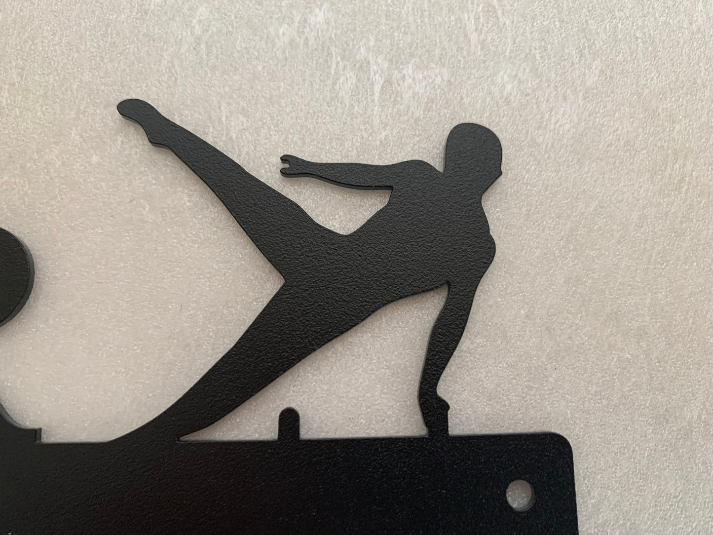 Custom Gymnastics Medal Holder with Name - Personalized Metal Display Rack with 2 Male Figures