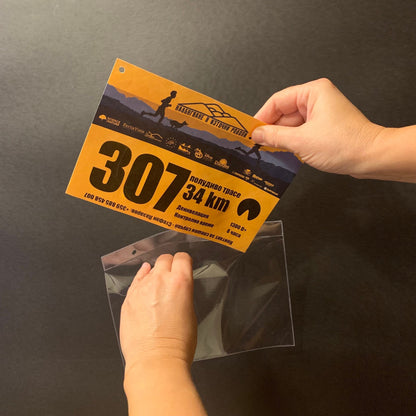 Clear Vinyl Race Bib Sleeves - Sports Number Protectors - Display Sheets