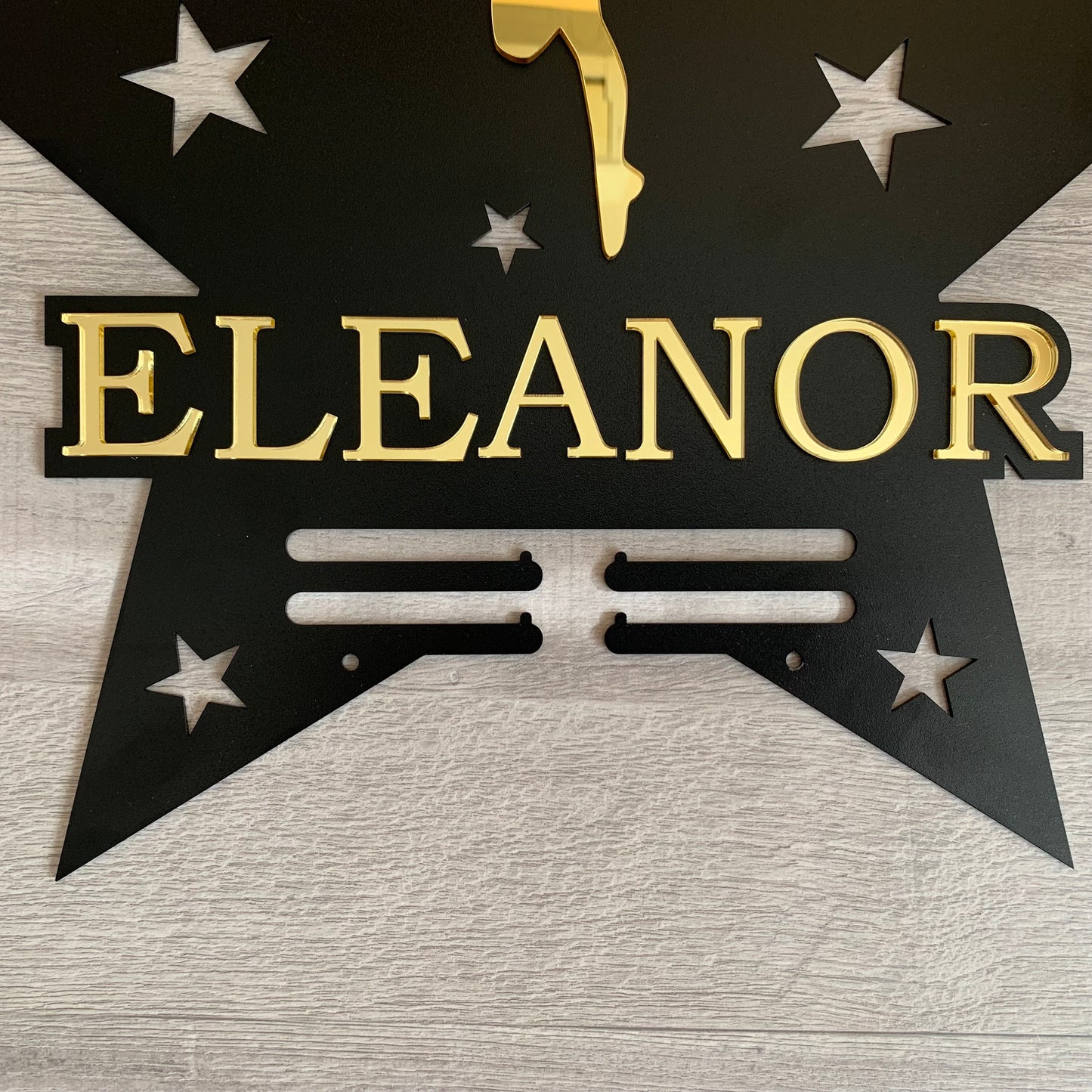 Personalized Cheer Medal Holder - Custom Name, Metal Cheerleading Award Display