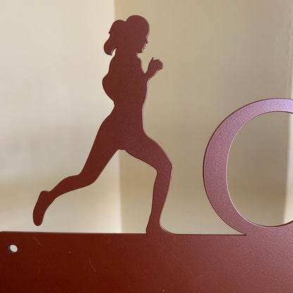 Personalized Running Medal Holder for Couples, Custom Medal Hanger with Two Names