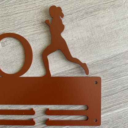 Personalized Running Medal Holder for Couples, Custom Medal Hanger with Two Names