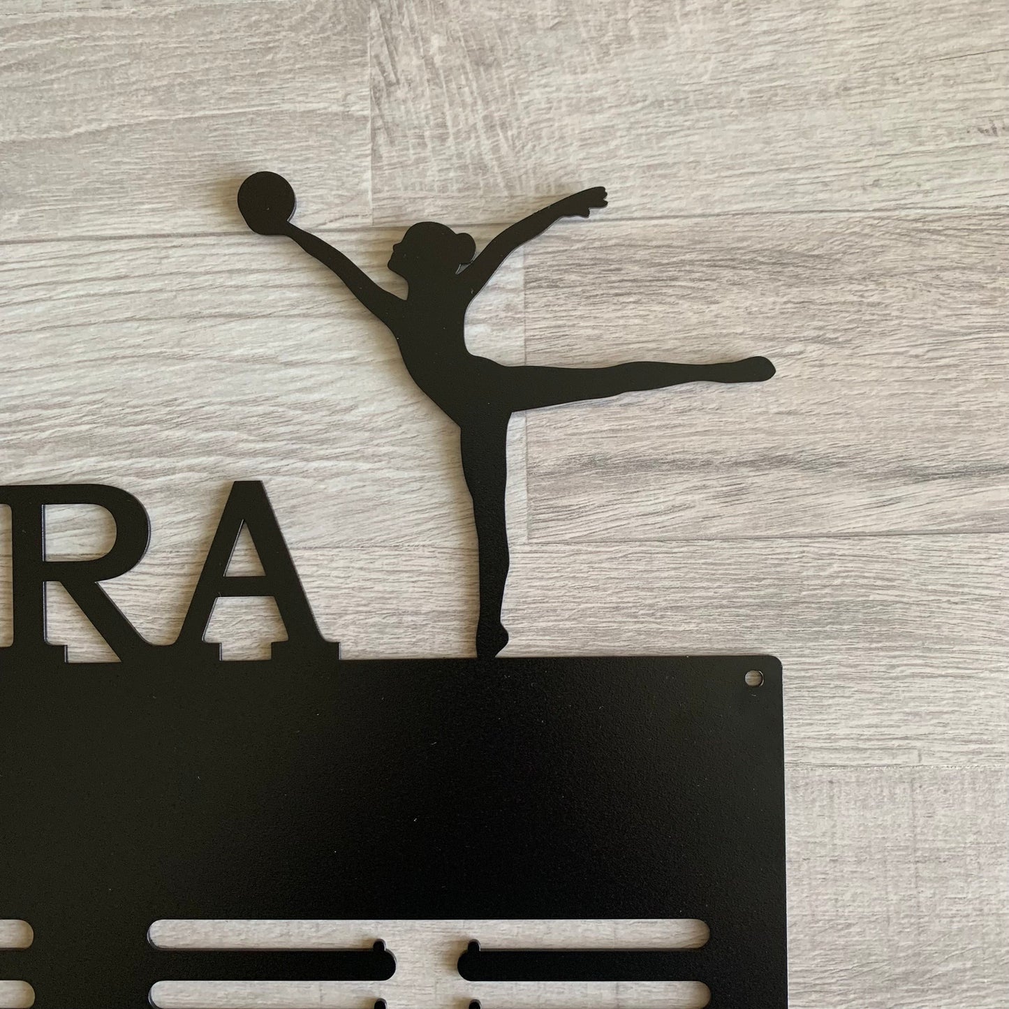 Personalized Rhythmic Gymnastics Medal Holder – Custom Name Metal Display Rack for Sports Awards