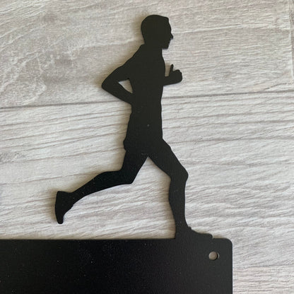 Personalized Running Medal Holder for Couples, Custom Medal Hanger with Two Names