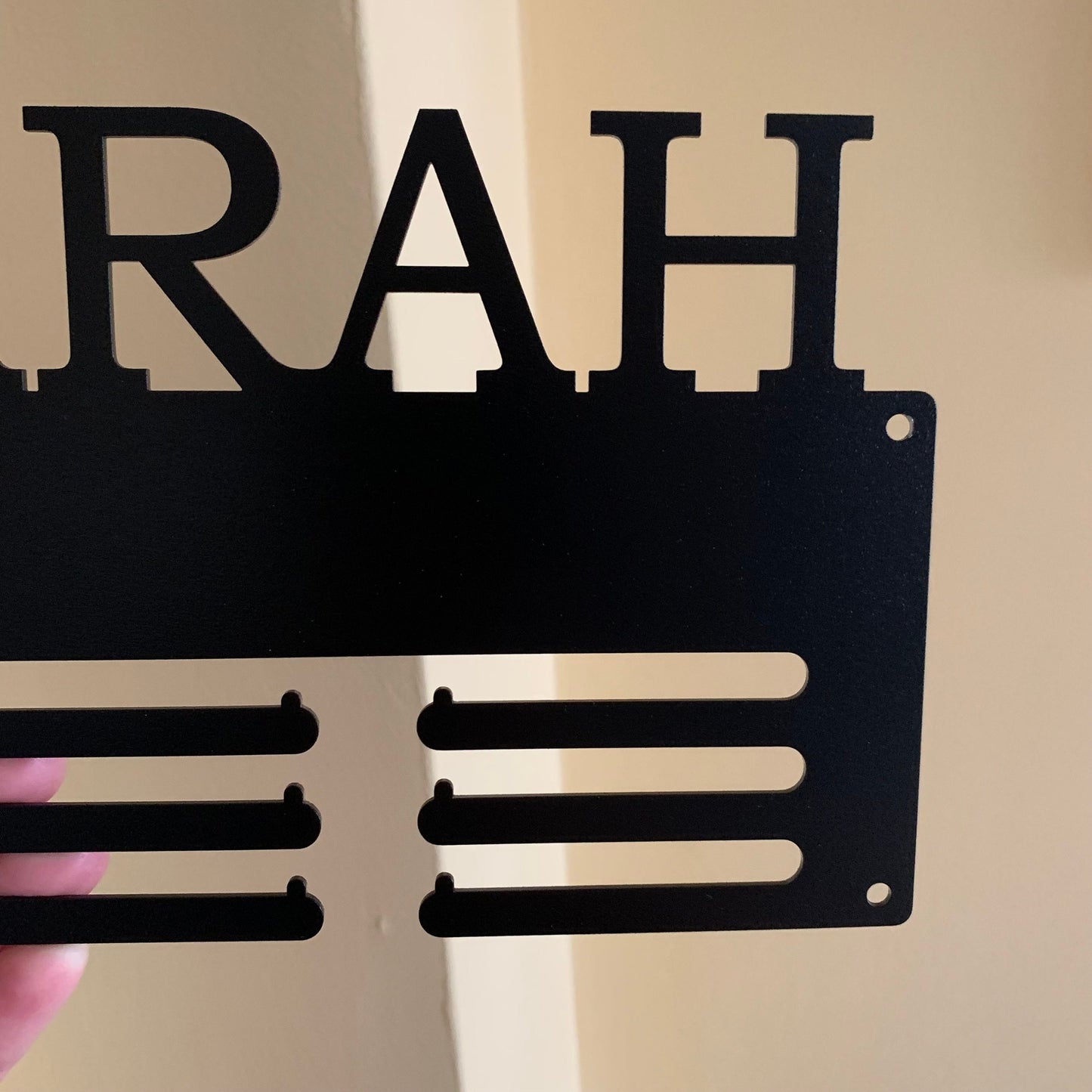 Custom Swimming Medal Holder - Personalized Butterfly Swim Medal Display Hanger - Female Silhouette
