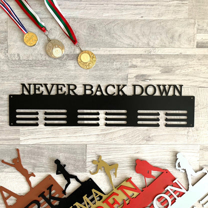 Personalized Medal Holder, Custom Sports Display Rack, Metal Hanger for Medals with Your Text