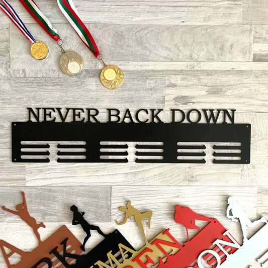 Personalized Medal Holder, Custom Sports Display Rack, Metal Hanger for Medals with Your Text