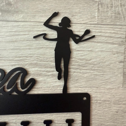 Personalized Running Medal Holder, Custom Medal Display Rack with Male or Female Figure