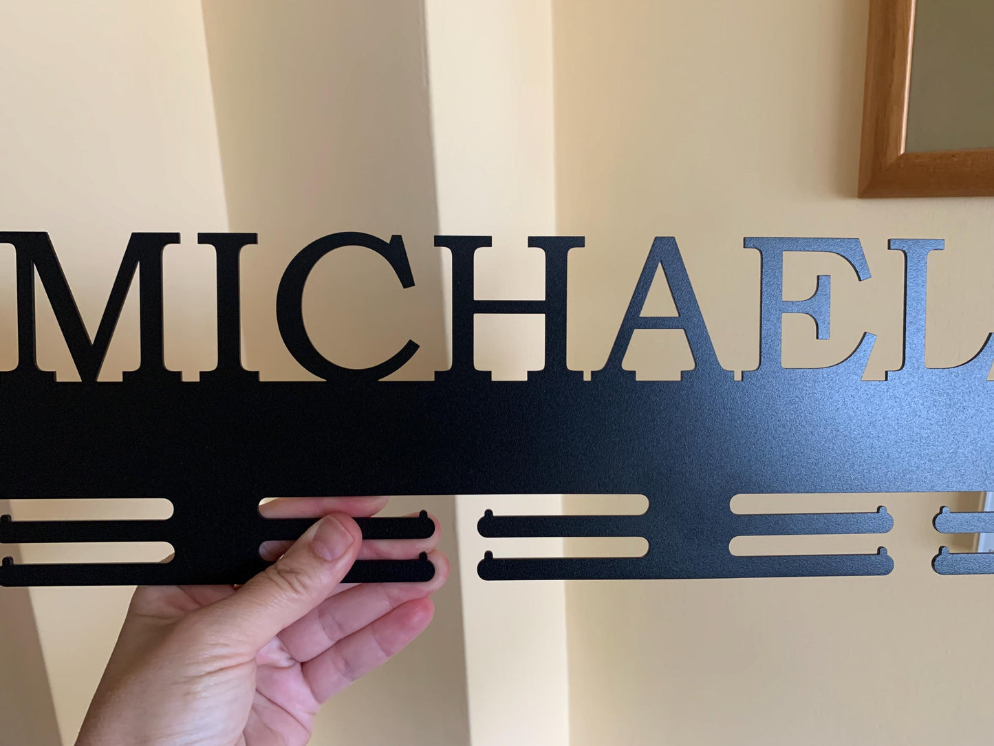 Personalized Medal Holder, Custom Name Medal Display Rack, Metal Wall Hanger