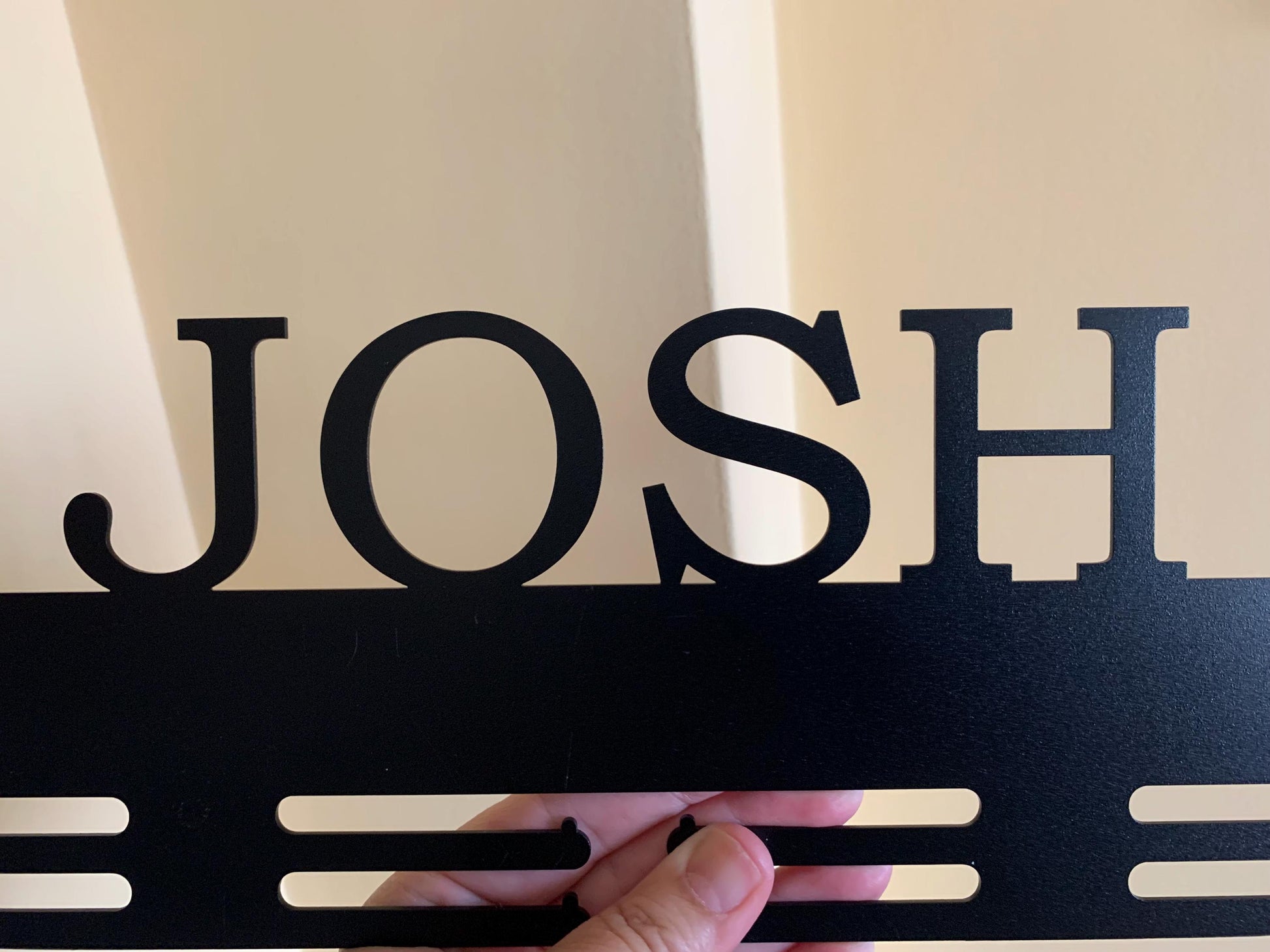 Personalized Medal Holder, Custom Name Medal Display Rack, Metal Wall Hanger