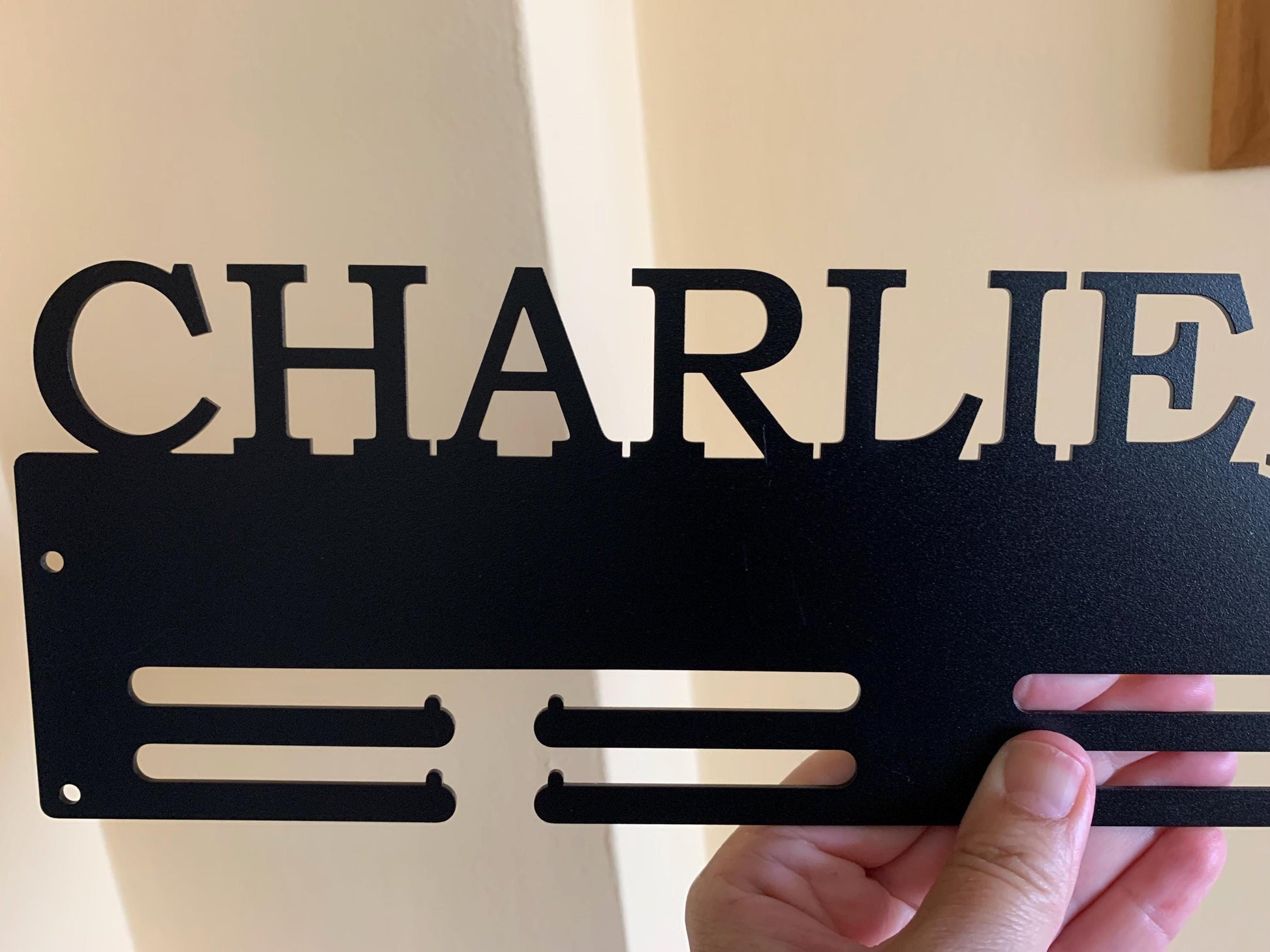 Personalized Medal Holder, Custom Name Medal Display Rack, Metal Wall Hanger