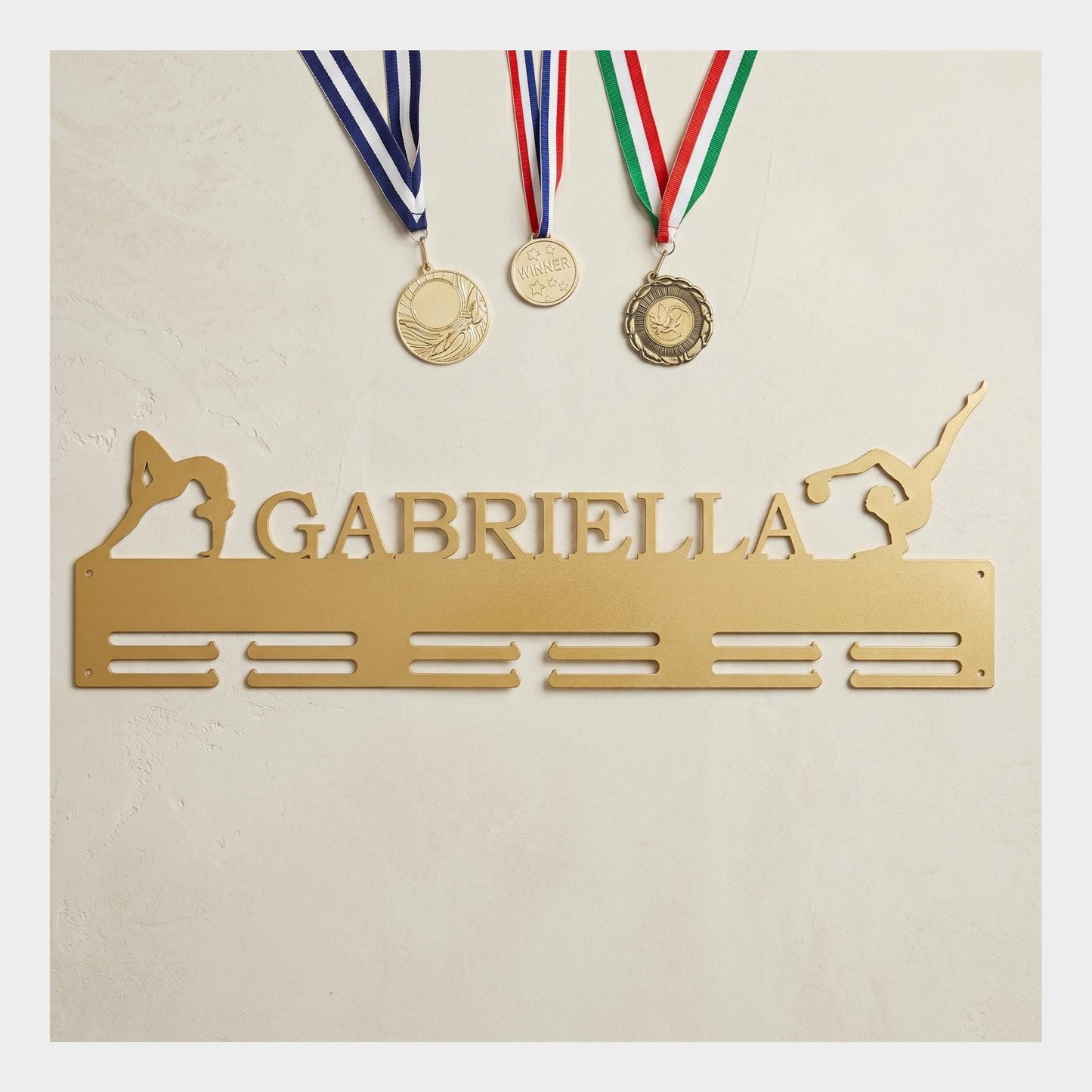 Custom Rhythmic Gymnastics Medal Holder, Personalized Name Sports Medal Display Rack